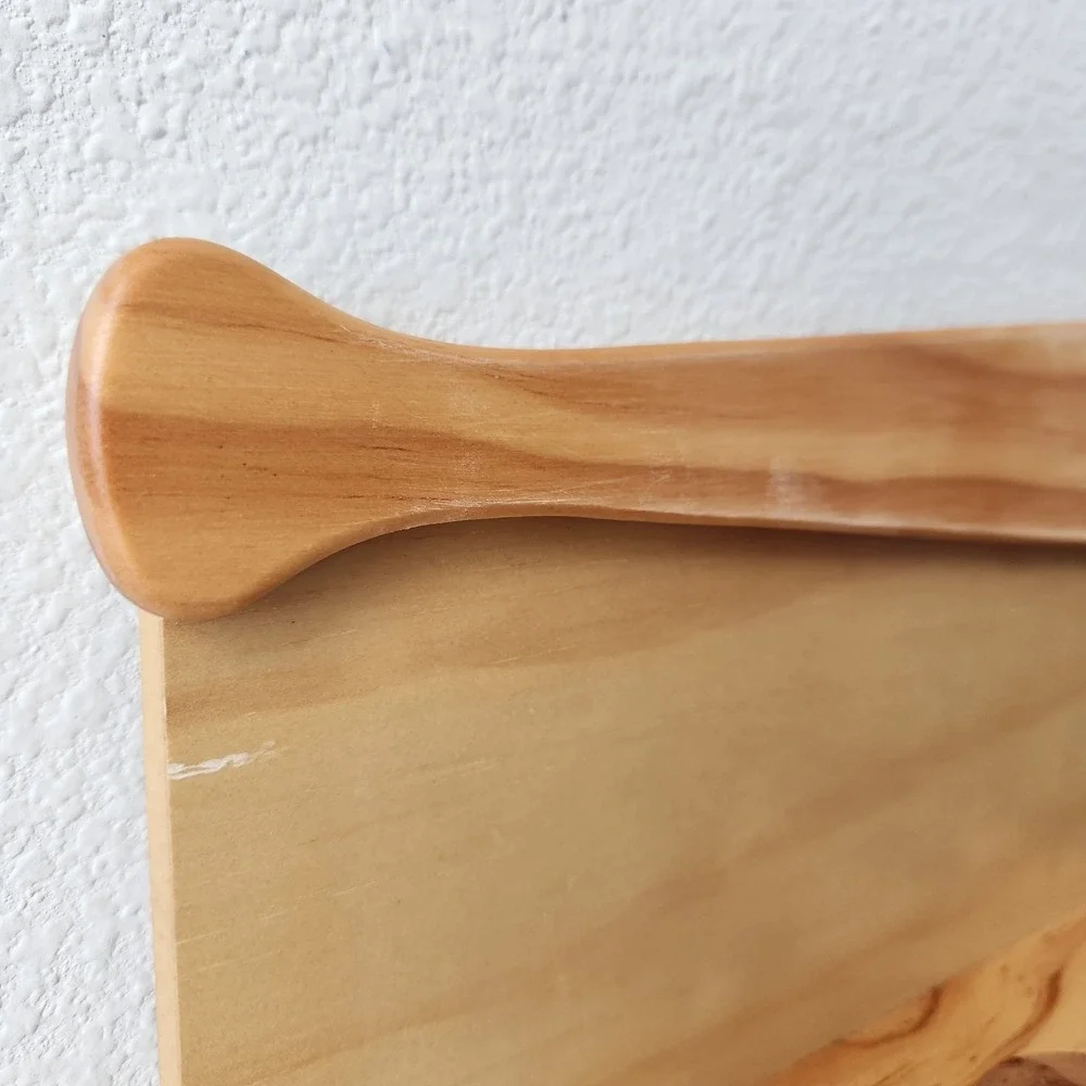 Vintage Blonde Light Wood 9 Baseball Hanging Wall Display Holder‎ Decor